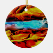 高温冷素子アクリル系ポア抽象芸術 セラミックオーナメント (正面)