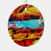 高温冷素子アクリル系ポア抽象芸術 セラミックオーナメント (左)