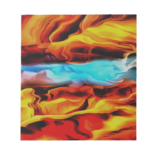 高温冷素子アクリル系ポア抽象芸術 ノートパッド (正面)