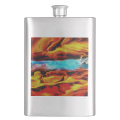 高温冷素子アクリル系ポア抽象芸術 フラスク (正面)