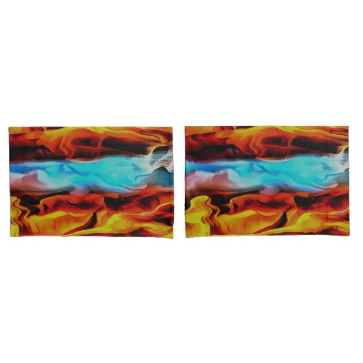 高温冷素子アクリル系ポア抽象芸術 枕カバー (フロントセット)