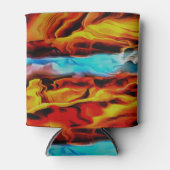 高温冷素子アクリル系ポア抽象芸術 缶クーラー (正面)