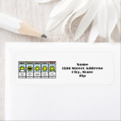 高温天気予報差出人住所ラベル ラベル (インサイチュ)