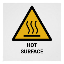 高温警告面、極端な熱注意 ポスター