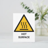 高温警告面、極端な熱注意 ポストカード (スタンド正面)