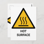 高温警告面、極端な熱注意 ポストカード (正面/裏面)