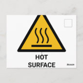 高温警告面、極端な熱注意 ポストカード (裏面)