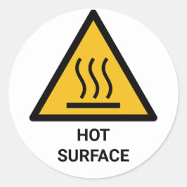 高温警告面、極端な熱注意 ラウンドシール