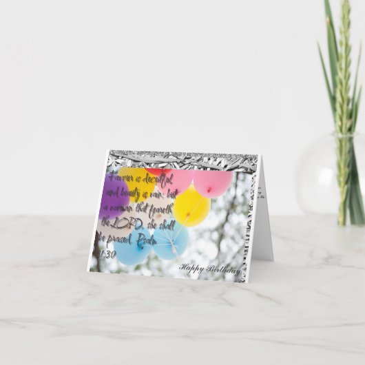 高潔な女性の誕生日の挨拶 カード (正面)