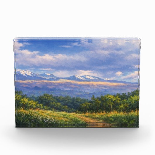 高画質な編集済み写真の風景アート フォトブロック (正面)