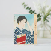 高砂の着物を着た美しい100人の姿 ポストカード (スタンド正面)