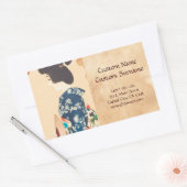 高砂着物を着た美しい100姿 長方形シール (封筒)