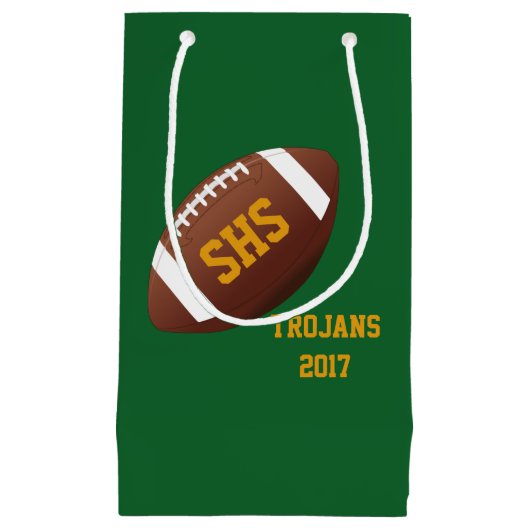 高等学校のフットボール・チームの帰郷のパーティーのバッグ スモールペーパーバッグ (正面)