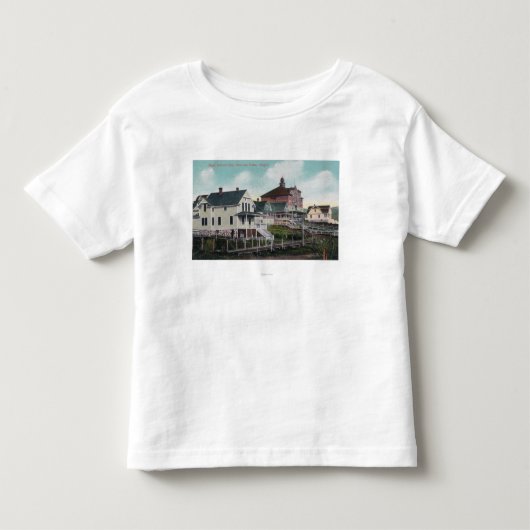 高等学校の丘の眺め、住宅 トドラーTシャツ (正面)