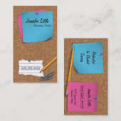 高等学校の先生の名刺-ポスト・イット 名刺 (正面/裏面)