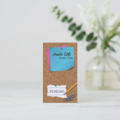 高等学校の先生の名刺-ポスト・イット 名刺 (スタンド正面)