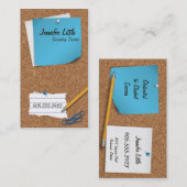 高等学校の先生の名刺-ポスト・イット 名刺 (正面/裏面)