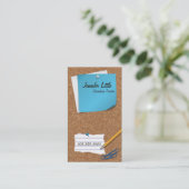 高等学校の先生の名刺-ポスト・イット 名刺 (スタンド正面)