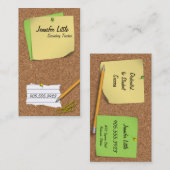 高等学校の先生の名刺-ポスト・イット 名刺 (正面/裏面)