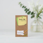 高等学校の先生の名刺-ポスト・イット 名刺 (スタンド正面)