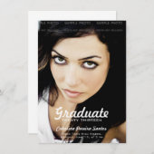 高等学校の写真の卒業の発表2013年 案内状 (正面/裏面)