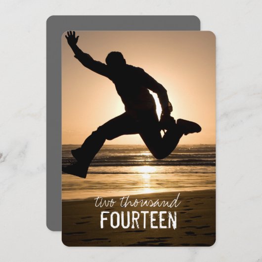 高等学校の写真の卒業パーティーの人の灰色白 招待状 (正面/裏面)