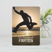 高等学校の写真の卒業パーティーの人の灰色白 招待状 (スタンド正面)