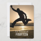 高等学校の写真の卒業パーティーの人の灰色白 招待状 (正面)