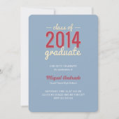 高等学校の写真の卒業パーティーの紫系統の人 招待状 (正面)