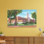 高等学校の外観 キャンバスプリント (インサイチュ (リビング))