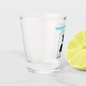 高等学校の懇親会のカスタムで黒い空色 ショットグラス (左)