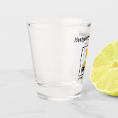 高等学校の懇親会のカスタムで黒い金ゴールド ショットグラス (左)