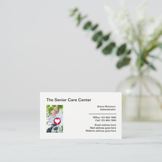 高等施気に設モダン 名刺 (スタンド正面)