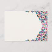 高級お洒落アイボリーフローラ縁どスタイル結婚s エンクロージャーカード (裏面)