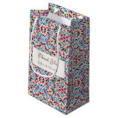 高級お洒落アイボリーフローラ縁どスタイル結婚s スモールペーパーバッグ (裏面アングル)