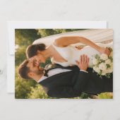 高級お洒落アイボリーフローラ縁どスタイル結婚s セーブザデート (裏面)