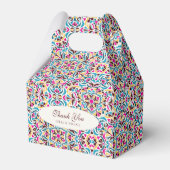 高級お洒落アイボリーフローラ縁どスタイル結婚s フェイバーボックス (正面サイド)