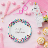 高級お洒落アイボリーフローラ縁どスタイル結婚s ペーパープレート (パーティー)