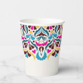 高級お洒落アイボリーフローラ縁どスタイル結婚s 紙コップ (右)