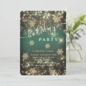 高級きらめくクリ企業のスマスパーティーインビ 招待状 (スタンド正面)