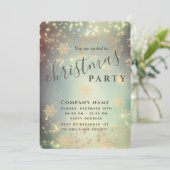 高級きらめくク企業のリスマスパーティー 招待状 (スタンド正面)