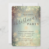 高級きらめくク企業のリスマスパーティー 招待状 (正面)