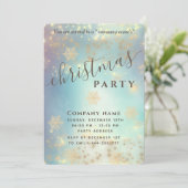 高級きらめくク企業のリスマスパーティー 招待状 (スタンド正面)