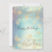 高級きらめくク企業のリスマスパーティー 招待状 (裏面)