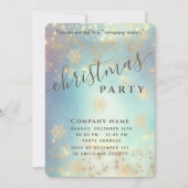高級きらめくク企業のリスマスパーティー 招待状 (正面)