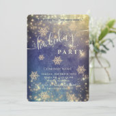 高級きらめくク企業のリスマスパーティー 招待状 (スタンド正面)