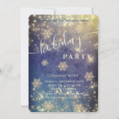 高級きらめくク企業のリスマスパーティー 招待状 (正面)