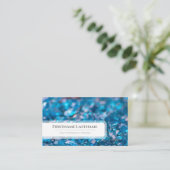 高級きらめく宝石の専門家のためのサファイアクリスタル 名刺 (スタンド正面)