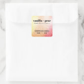 高級きらめく火災色キャンドルラベル スクエアシール (バッグ)