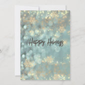 高級きらめく《写真》ぼけ味企業のクリスマスパーティー 招待状 (裏面)